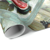 Cadeau Dîner de Noël 3 Papier d'enveloppement victorien (Coin rond)