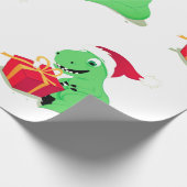 Cadeau DINOSAUR DE NOËL AVEC Papier À enveloppement de ch (Coin)
