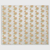 Cadeau Dinosaure Bébé Sur Papier D'Enveloppement De La Fe (Plat)