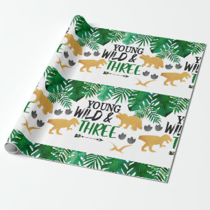 Cadeau Dinosaure Papier d'enveloppement pour le troisièm