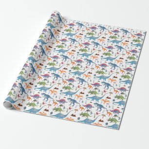 Cadeau Dinosaures enveloppement papier par Popobell