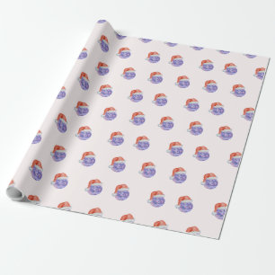 Cadeau Disco Ball Santa Hat Noël Papier d'enveloppement c