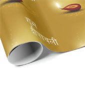 Cadeau Diwali heureux Diya - papier d'emballage (Coin rond)