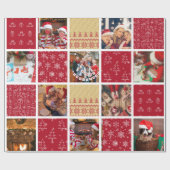 Cadeau Dix photos papier d'enveloppement de Noël (Plat)