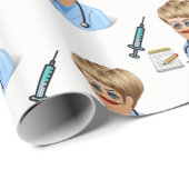 Cadeau Docteur en papier d'emballage (Coin rond)