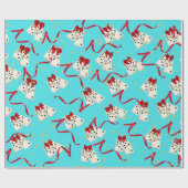 Cadeau Domino Papier de recouvrement Aqua (Plat)