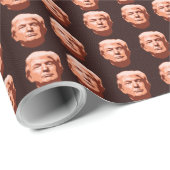CADEAU DONALD TRUMP FUNNY CHRISTMAS WRAPPER PAPIER (Coin rond)