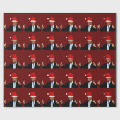 CADEAU DONALD TRUMP PORTANT SANTA HAT WRAPPER PAPIER (Plat)