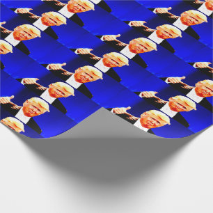 CADEAU DONALD TRUMP THUMBS UP CHRISTMAS WRAPPER PAPIER