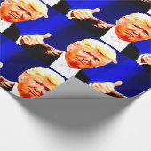 Cadeau DONALD TRUMP THUMBS UP CHRSTMAS Wrapper Papier (Coin)