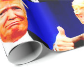 Cadeau DONALD TRUMP THUMBS UP CHRSTMAS Wrapper Papier (Coin rond)