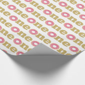 Cadeau Donut 1er Anniversaire Papier d'enveloppement (Coin)