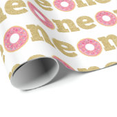 Cadeau Donut 1er Anniversaire Papier d'enveloppement (Coin rond)