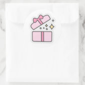 Cadeau Doodle Circle Laptop Ronde Sticker (Tas)