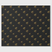 Cadeau Doré Présente Papier d'enveloppement (Plat)