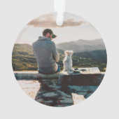 Cadeau d'ornement de photo de chien pour l'arbre d (dos)