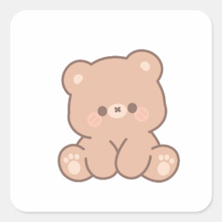 Cadeau d'ours minimaliste mignon & Autocollant d'e