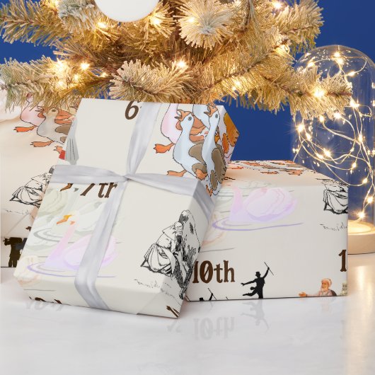 Cadeau Douze jours de papier d'enveloppement de Noël (Vacances)