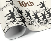 Cadeau Douze jours de papier d'enveloppement de Noël (Coin rond)