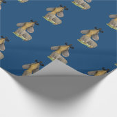 Cadeau Doxie chien Mustache dachshund bleu papier envelop (Coin)