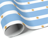 Cadeau Drapeau argentin Papier d'enveloppement (Coin rond)
