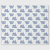 Cadeau Drapeau bleu Cheers Y'all Wrapper Papier (Plat)