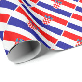 Cadeau Drapeau croate papier d'emballage (Coin rond)