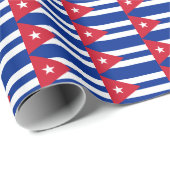 Cadeau Drapeau Cuba papier d'emballage (Coin rond)