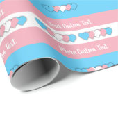 Cadeau Drapeau de fierté transgenre avec papier d'emballa (Coin rond)