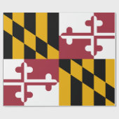 Cadeau Drapeau de l'État du Maryland papier d'enveloppeme (Plat)