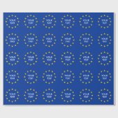 Cadeau drapeau de l'Union européenne bleu papier d'emball (Plat)