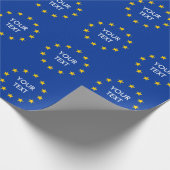 Cadeau drapeau de l'Union européenne bleu papier d'emball (Coin)