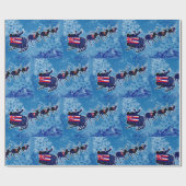 Cadeau Drapeau Hawaii Père Noël traîneau papier à envelop (Plat)