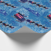 Cadeau Drapeau Hawaii Père Noël traîneau papier à envelop (Coin)