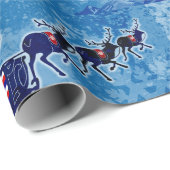 Cadeau Drapeau Hawaii Père Noël traîneau papier à envelop (Coin rond)