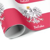 Cadeau Drapeau polonais, Aigle & Pologne cadeaux Papier à (Coin rond)