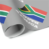 Cadeau Drapeau sud-africain design papier d'emballage (Coin rond)