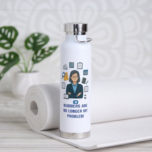 Cadeau drôle de bouteille d'eau pour comptable à l (Yoga (pivoté))