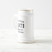 Cadeau drôle de chope à bière blanche 1971 pour 50 (Devant gauche)