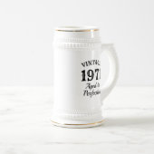 Cadeau drôle de chope à bière blanche 1971 pour 50 (Devant droit)