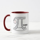 Cadeau drôle de jour de la tasse pi de thème de (Gauche)