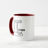 Cadeau drôle de jour de la tasse pi de thème de (Devant gauche)