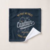 Cadeau drôle de marin, naviguant capitaine Retro (Gant de toilette)