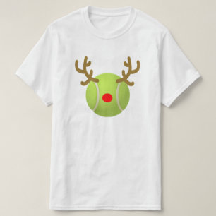 cadeau drôle de Noël de T-shirt de tennis de renne