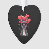 Cadeau drôle de Saint-Valentin Pitbull coeur pour (devant)