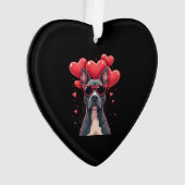 Cadeau drôle de Saint-Valentin Pitbull coeur pour (devant)