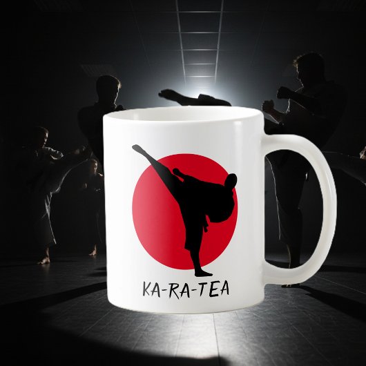Cadeau drôle de tasse de café de karaté de