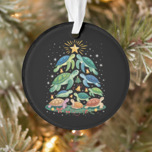 Cadeau drôle de tortue de Noël Tortue sapin de Noë