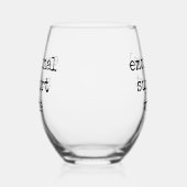 Cadeau drôle de verre à vin pour soutien émotionne (Gauche)