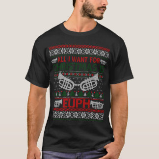 Cadeau drôle Euph T-shirt de Noël laid Euphonium f